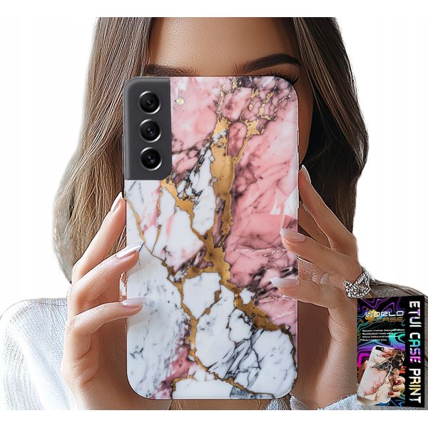 Custodia Per Samsung Galaxy S22 - Marmo Rosa E Bianco, Motivi In Pietra-image