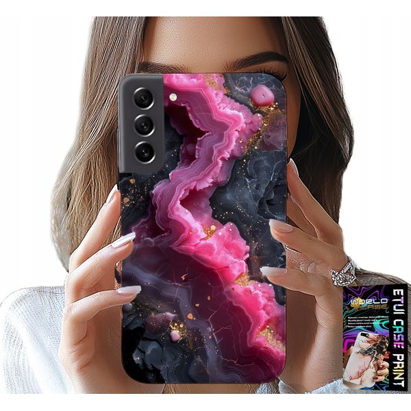 Custodia Per Samsung Galaxy S22 - Retro In Marmo Rosa, Design Alla Moda-image