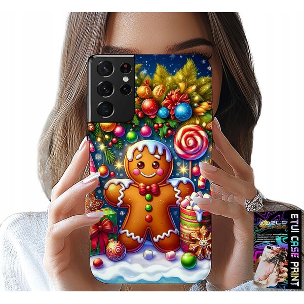 Etui Per Samsung Galaxy S21 Ultra - Baker, Candy Christmas Design + Stole-image