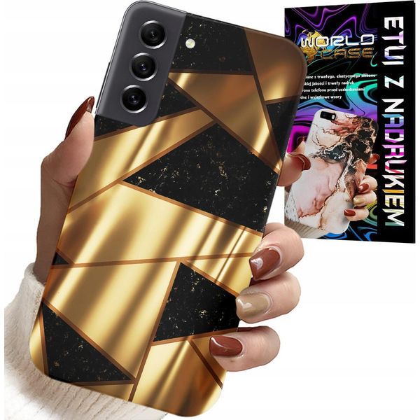 Custodia Per Samsung Galaxy S21 - Design Elegante Oro + Pellicola Idro-image
