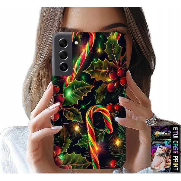 Custodia Per Samsung Galaxy S22 - Bastoncino Di Zucchero, Vischio, Albero Di Natale + Vetro-image
