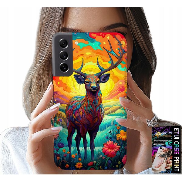 Custodia Per Samsung Galaxy S21 - Disegni Colorati Cervi Alci Animali Della Foresta-image