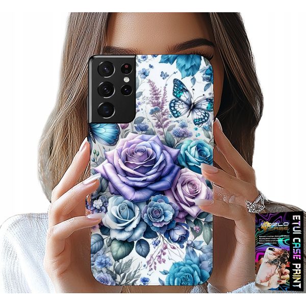 Etui Per Samsung Galaxy S21 Ultra - Custodia Flower Design + File-image