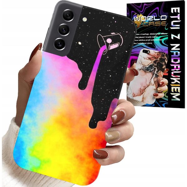 Custodia Per Samsung Galaxy S22 - Motivi Colorati Arcobaleno, Vernice + Lamina-image