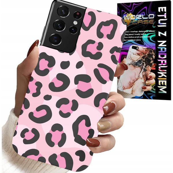 Etui Per Samsung Galaxy S21 Ultra - Pale Pantera Rosa - Design Femminile-image