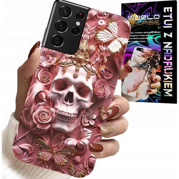 Etui Per Samsung Galaxy S21 Ultra - Femminile, Design Moderno, Pelle Di Donna In Rose-image