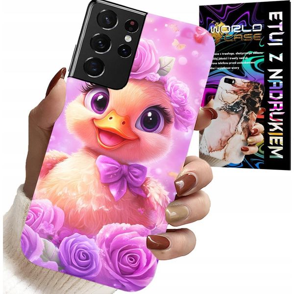 Etui Per Samsung Galaxy S21 Ultra - Paperino, Paperino Su Sfondo Rosa-image
