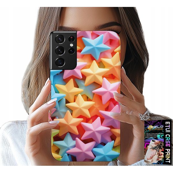 Etui Per Samsung Galaxy S21 Ultra - Custodia Stellare A Colori +Fole-image