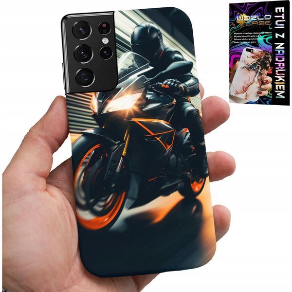 Etui Per Samsung Galaxy S21 Ultra - Motorciclista + Folia-image