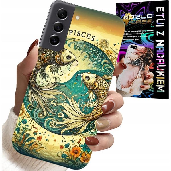 Custodia Per Samsung Galaxy S22 - Segno Zodiacale, Pesci Astronomia + Lamina-image