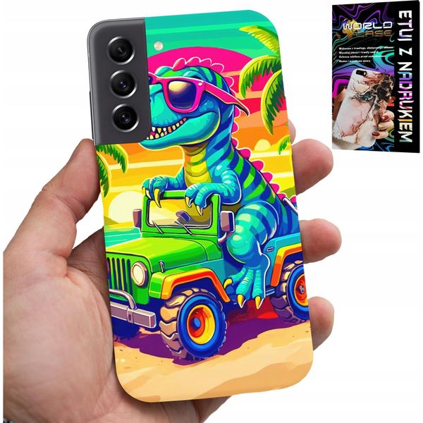Custodia Per Samsung Galaxy S22 Plus - Dinosauro In Un Camion Per Bambini-image