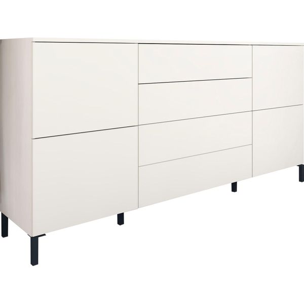 Kommode Borchardt MÖBel "Haama", Weiß (Weiß Matt), B:166Cm H:80Cm T:35Cm, Holzwerkstoff, Sideboards, Kommode, Breite 166 Cm-image