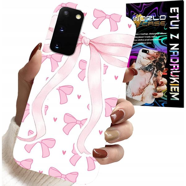Custodia Per Samsung Galaxy S20 - Custodia Con Nastri Rosa E Design Alla Moda-image