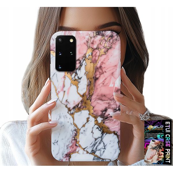 Custodia Per Samsung Galaxy S20 Plus - Marmo Bianco Rosa, Motivi In Pietra-image