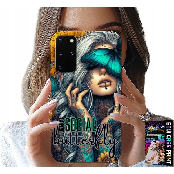 Custodia Per Samsung Galaxy S20 Plus - Anti Social, Butterfly, Butterfly, Femminile-image
