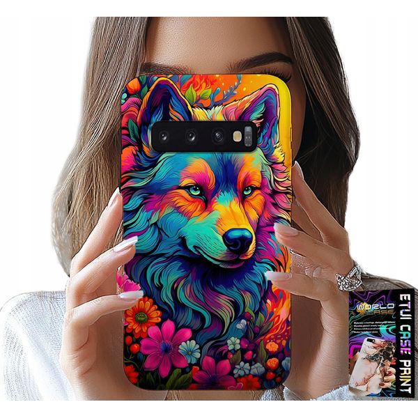 Custodia Per Samsung Galaxy S10 - Disegni Colorati, Custodia Swora Wolf Pack-image