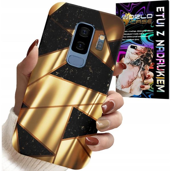 Custodia Per Samsung Galaxy S9 Plus - Design Elegante Oro + Pellicola Idro-image