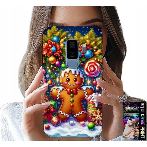 Custodia Per Samsung Galaxy S9 Plus - Pan Di Zenzero, Disegni Natalizi Caramellati + Foglio Di Alluminio-image