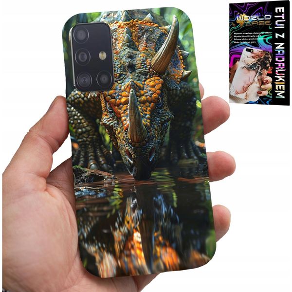 Custodia Per Samsung Galaxy A51 - Custodia Dino Dinosauro Triceratopo-image