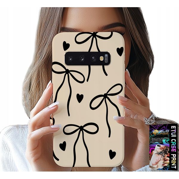 Custodia Per Samsung Galaxy S10 - Fiocco Beige Disegni Moda-image