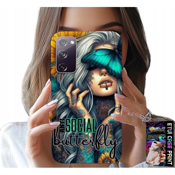 Custodia Per Samsung Galaxy S20 Fe - Anti Social, Butterfly, Butterfly, Femminile-image