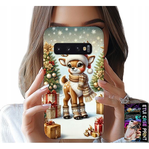 Custodia Per Samsung Galaxy S10 - Renna, Disegni Natalizi + Lamina-image