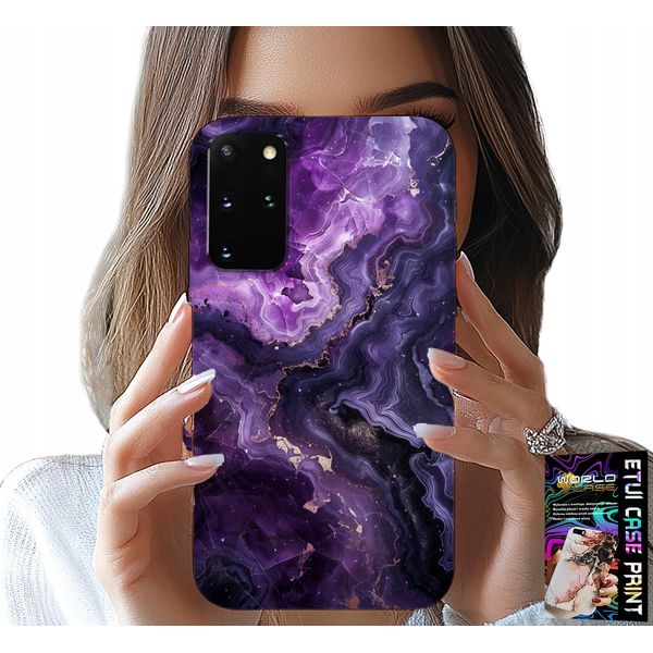 Custodia Per Samsung Galaxy S20 Plus - Marmo Viola Moda Donna + Pellicola-image