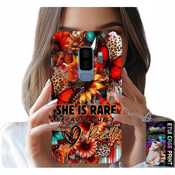 Custodia Per Samsung Galaxy S9 Plus - Lei È Rara, Girasoli, Fiori, Farfalle-image
