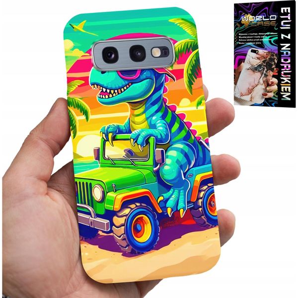 Custodia Per Samsung Galaxy S10E - Dinosauro In Un Camion Per Bambini-image
