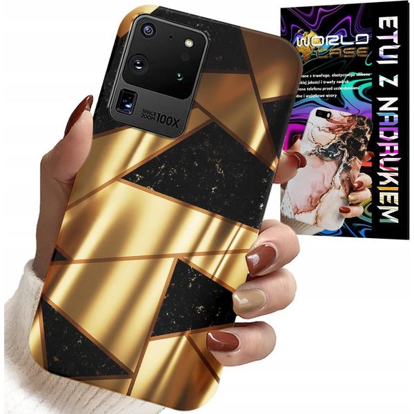 Etui Per Samsung Galaxy S20 Ultra - Design Elegante Oro + File Idro-image