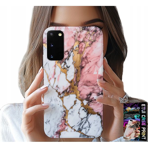 Custodia Per Samsung Galaxy S20 - Marmo Rosa E Bianco, Motivi In Pietra-image
