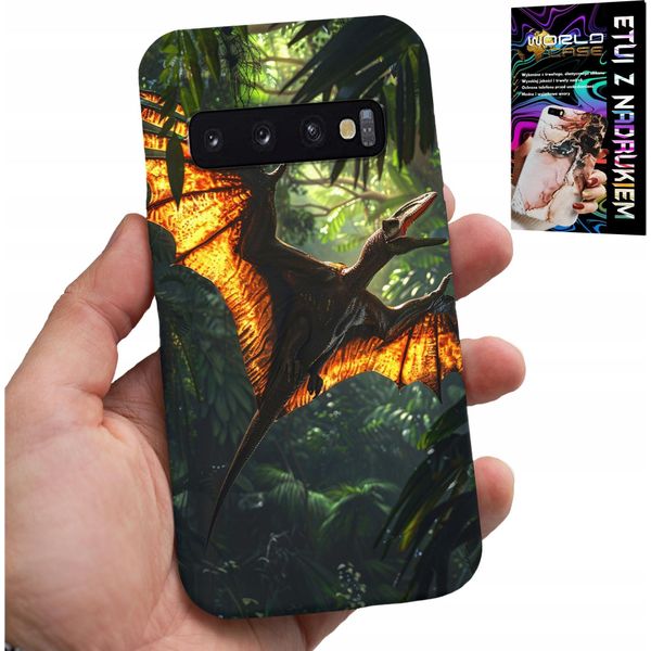 Custodia Per Samsung Galaxy S10 Plus - Dino Dinosauro Pterodattilo Retro Custodia-image