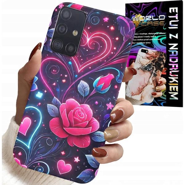 Custodia Per Samsung Galaxy A71 - Cuore, Rosa, Custodia Per Adolescenti + Vetro-image