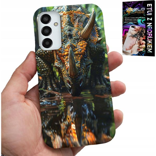 Custodia Per Samsung Galaxy M23 - Custodia Dino Dinosauro Triceratopo-image