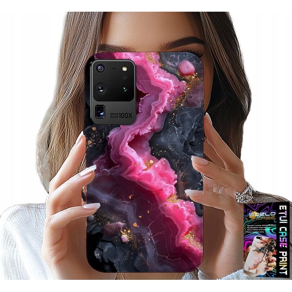 Etui Per Samsung Galaxy S20 Ultra - Piatti Rosa Marmurale, Design Moderno-image