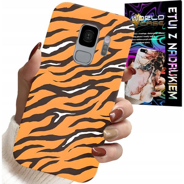 Custodia Per Samsung Galaxy S9 - Cover Posteriore A Strisce Di Tigre + Pellicola-image