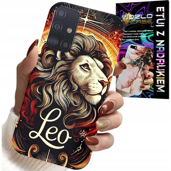 Custodia Per Samsung Galaxy A51 - Leone, Segno Zodiacale Astronomico, Custodia + Vetro-image