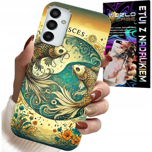 Custodia Per Samsung Galaxy M13 4G - Segno Zodiacale, Pesci Astronomia + Lamina-image