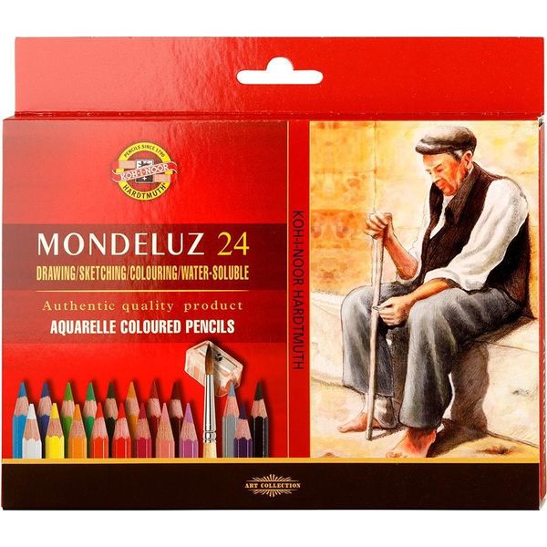 Pastelli Artistici Acquerellabili Koh-I-Noor Mondeluz Set Artistico 24 Pezzi-image