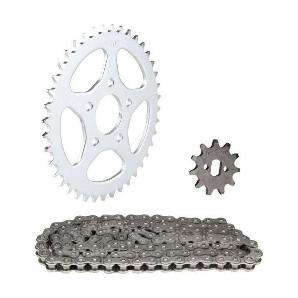 Set Di Catene 3 Pezzi Argento 11/40 Denti ZüNdapp Za 40 Tipo 460 / Zd 30 Tipo 446-200 (Fg 9030749-9235093) / Zr 30 Tipo 447-image