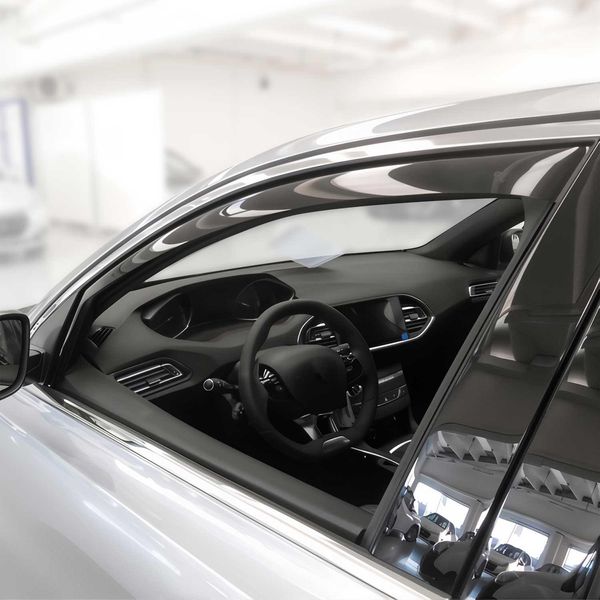Paravento Parapioggia Per Peugeot 308 2013-2025 5 Porte In Acrilico Scuro 2 Pz-image