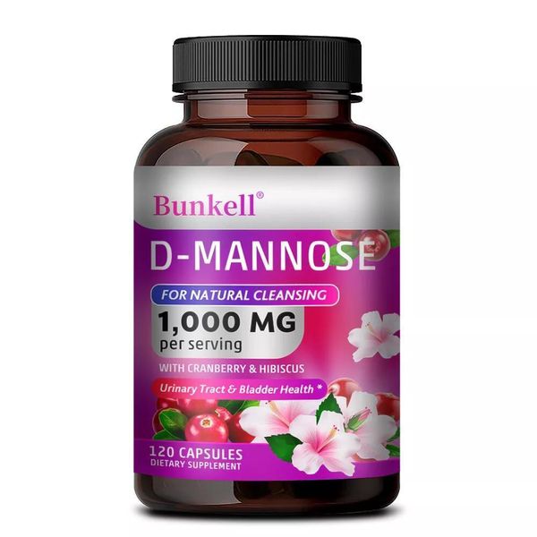 D-Mannosio 1000Mg (120 Capsule) Integratore Alimentare, Tratto Urinario, Sistema Urinario, Pulizia, Salute Del Tratto Urinario, Perdita Di Urina-image