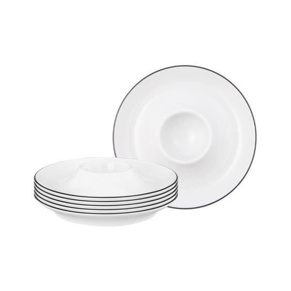 Seltmann Weiden Eierbecher Lido Black Line ø 12,5 Cm 6Er Set-image