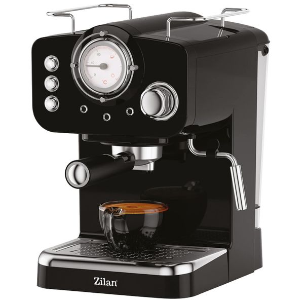 Zilan Espressomaschine Mit MilchaufschäUmer SiebträGermaschine 15 Bar 1.25L Schwarz-image
