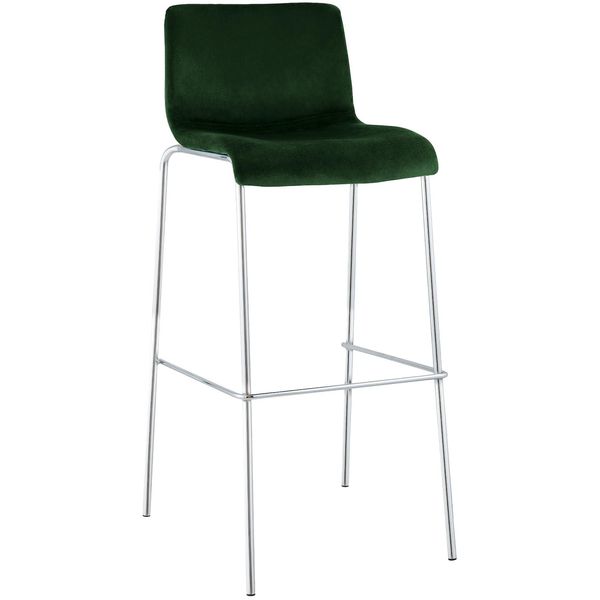Clp Barhocker Mit Lehne Hover, Barstuhl Gepolstert Mit Samtbezug, Tresenstuhl Mit Metallgestell Chrom, Tresenhocker Bis 150 Kg Belastbar-image