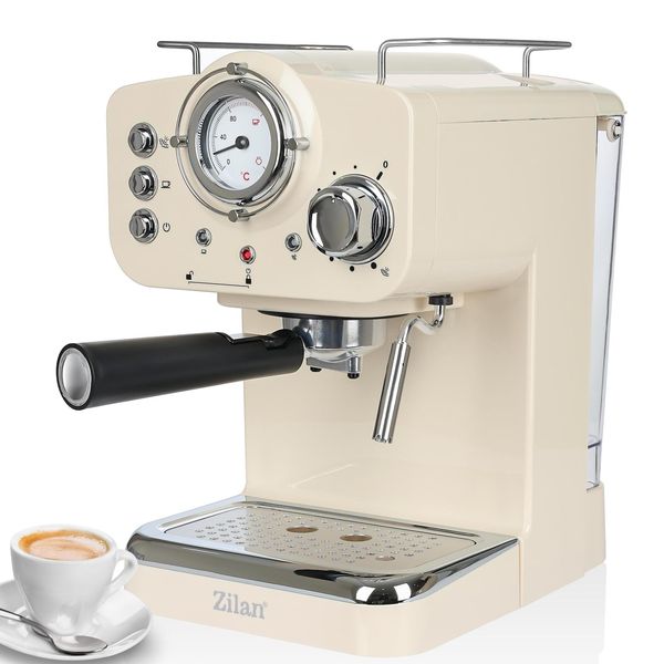 Zilan Espressomaschine Mit MilchaufschäUmer SiebträGermaschine 15 Bar 1.25L Gelb-image