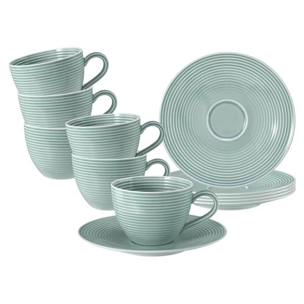 Seltmann Weiden Kaffeetassen Mit Untertassen Beat Color Glaze 260 Ml 6Er Set-image