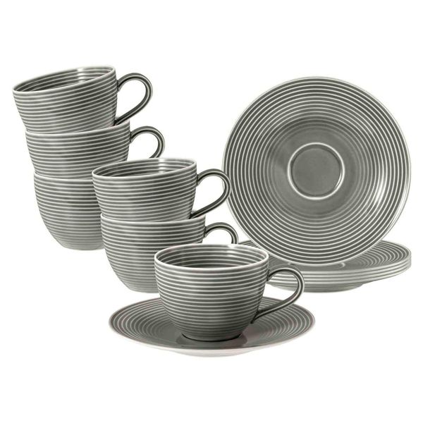 Seltmann Weiden Kaffeetassen Mit Untertassen Beat Color Glaze 260 Ml 6Er Set-image
