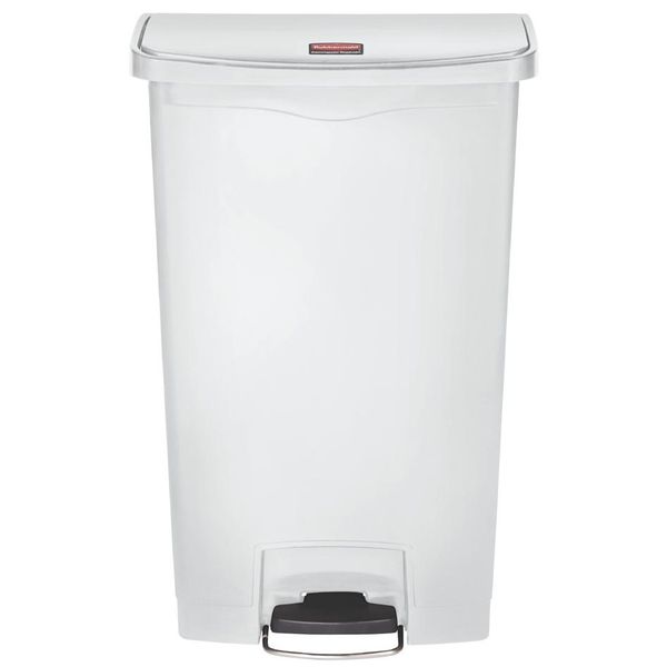 Cestino A Pedale Anteriore Rubbermaid Slim Jim Bianco 68L-image