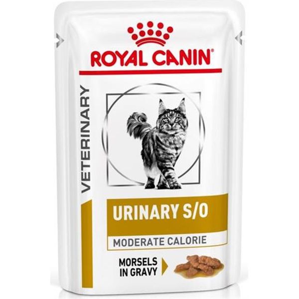Capsule Per Gatti Royal Canin Vd. Urinary S/O Moderate Calorie Bocconcini In Salsa 12 × 85 G-image